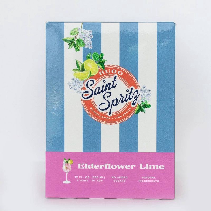 slide 2 of 5, Saint Spritz Elderflower Lime Wine Spritz 4 - 12 fl oz Cans, 4 ct