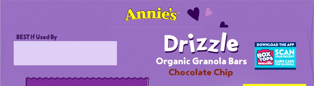 slide 10 of 14, Annie's Organic Drizzle Granola Bars, Chocolate Chip, 5 Bars, 4.6 oz, 5 ct
