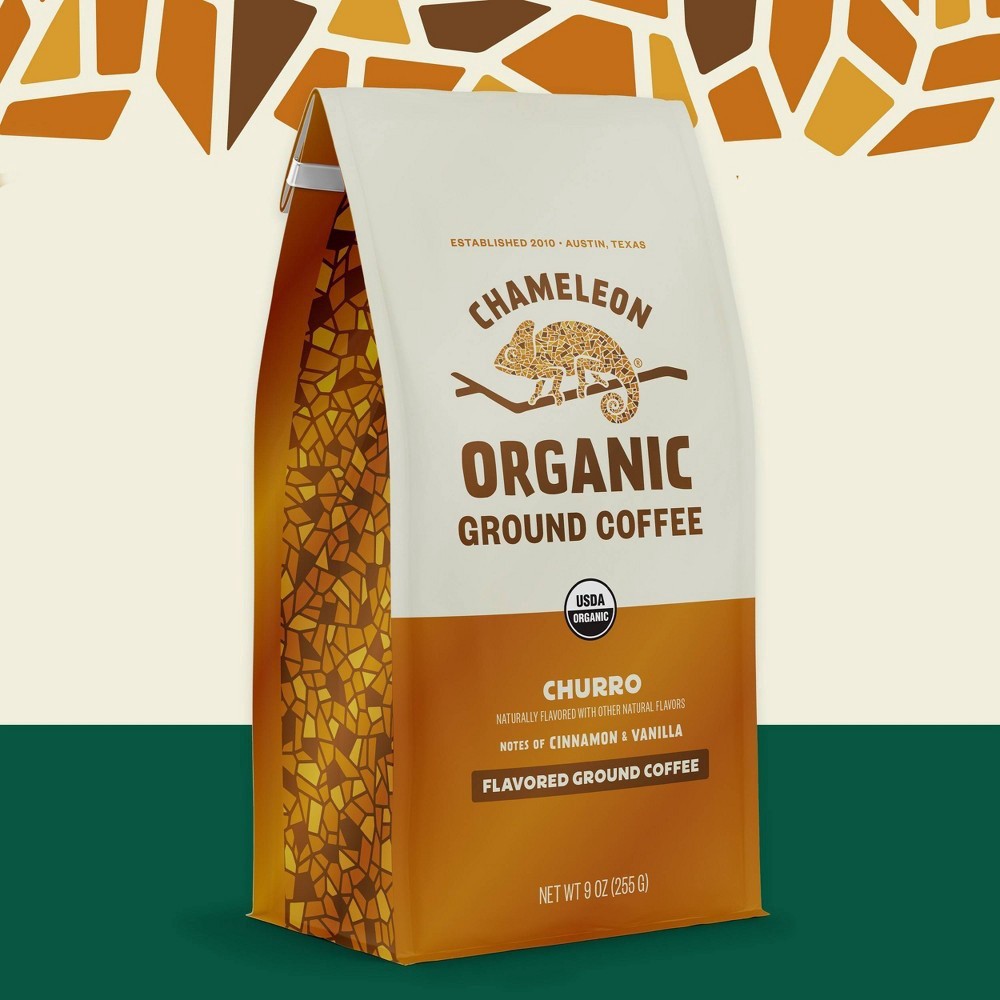 slide 2 of 6, Chameleon Cold-Brew Organic Churro Ground Coffee - 9 oz, 9 oz