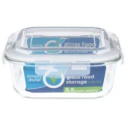 Simply Done 5.5 Cups Glass Food Storage with Lid