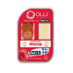 Olli Salumeria Pepperoni, White Cheddar Cheese & Apple & Blueberry Bar