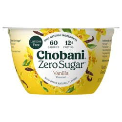 Chobani Yogurt, Zero Sugar, Vanilla