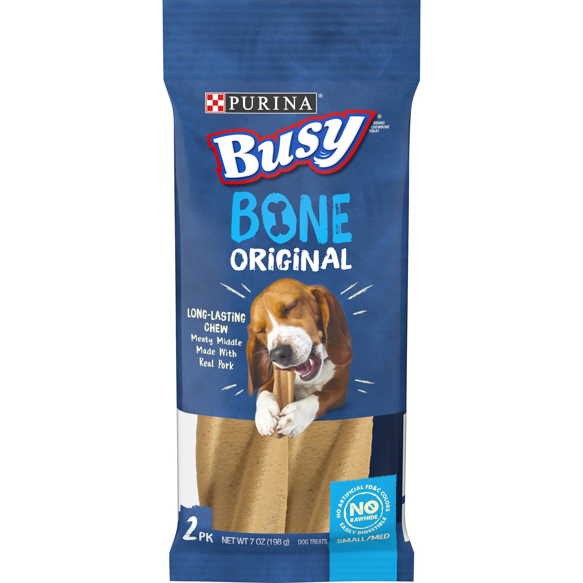 slide 1 of 9, Purina Busy Made in USA Facilities Small/Medium Dog Bones, Original, 2 ct