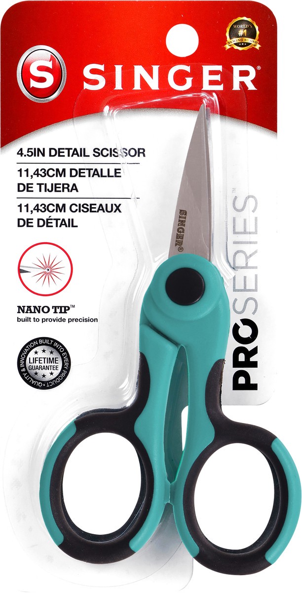 slide 2 of 2, SINGER ProSeries™ 4.5" Detail Scissors with Comfort Grip and NANO Tip™, 1 ct