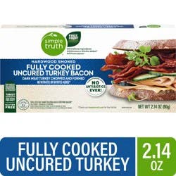 Simple Truth Fully Cooked Uncured Hardwood Smoked Turkey Bacon