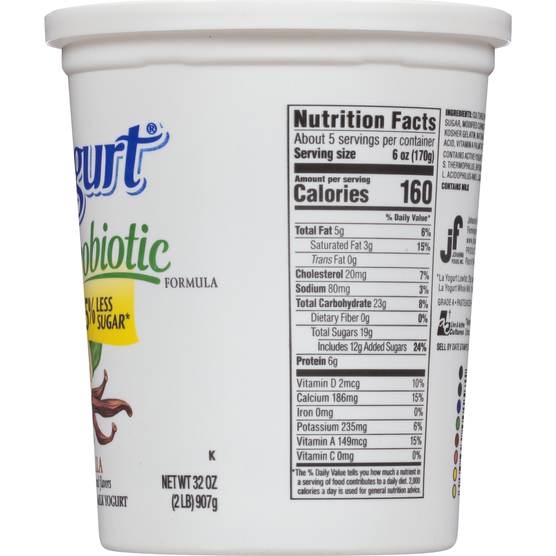 slide 4 of 6, La Yogurt La Ygt Wm Vanilla, 32 oz