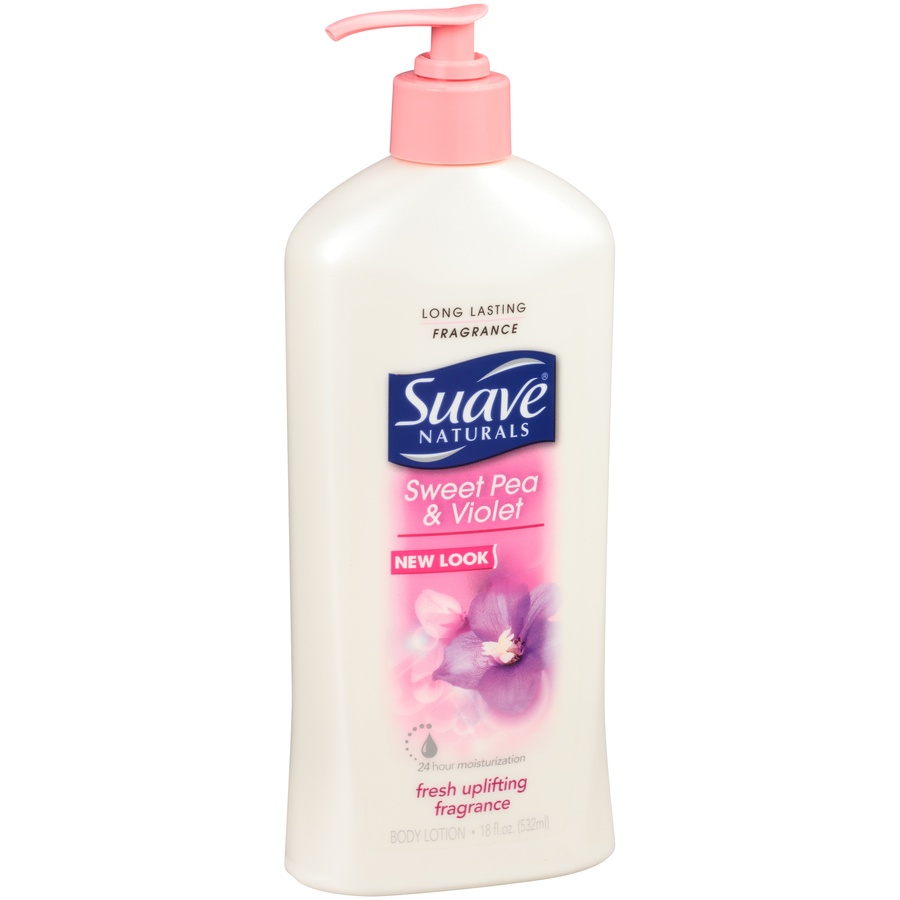 slide 2 of 7, Suave Body Lotion, Sweet Pea & Violet, 18 fl oz