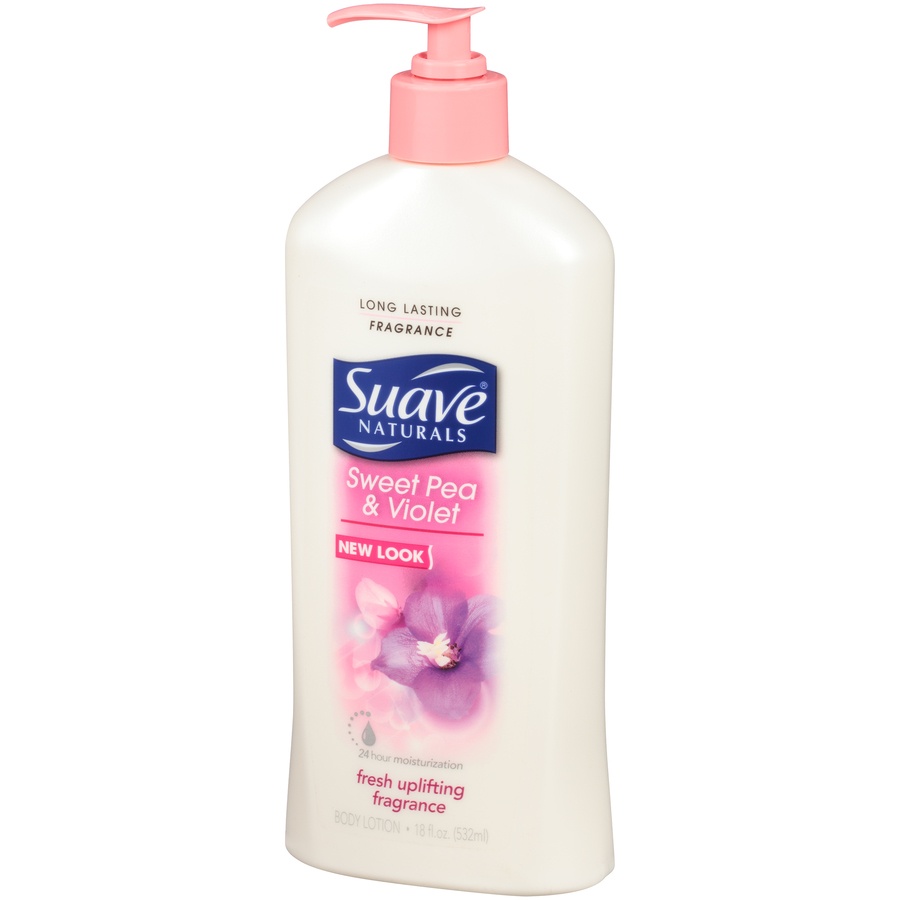 slide 3 of 7, Suave Body Lotion, Sweet Pea & Violet, 18 fl oz