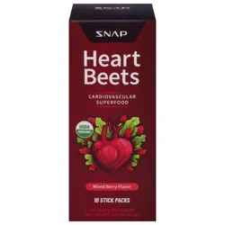 Snap Heart Beets Mixed Berry Flavor Cardiovascular Superfood - 10 ea