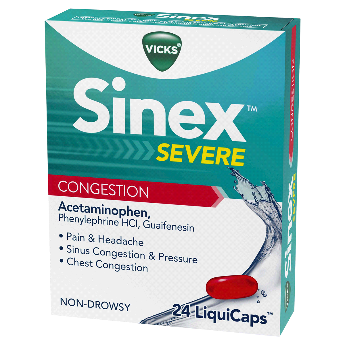 slide 3 of 3, Sinex Severe Congestion Liqucap, 24 ct