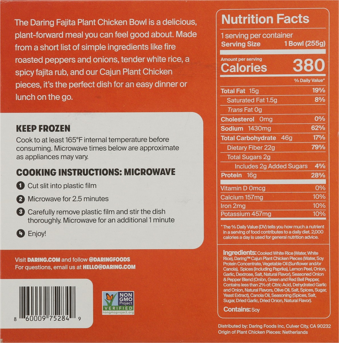 slide 6 of 13, Daring Fajita Plant Chicken Bowl 9 oz, 9 oz