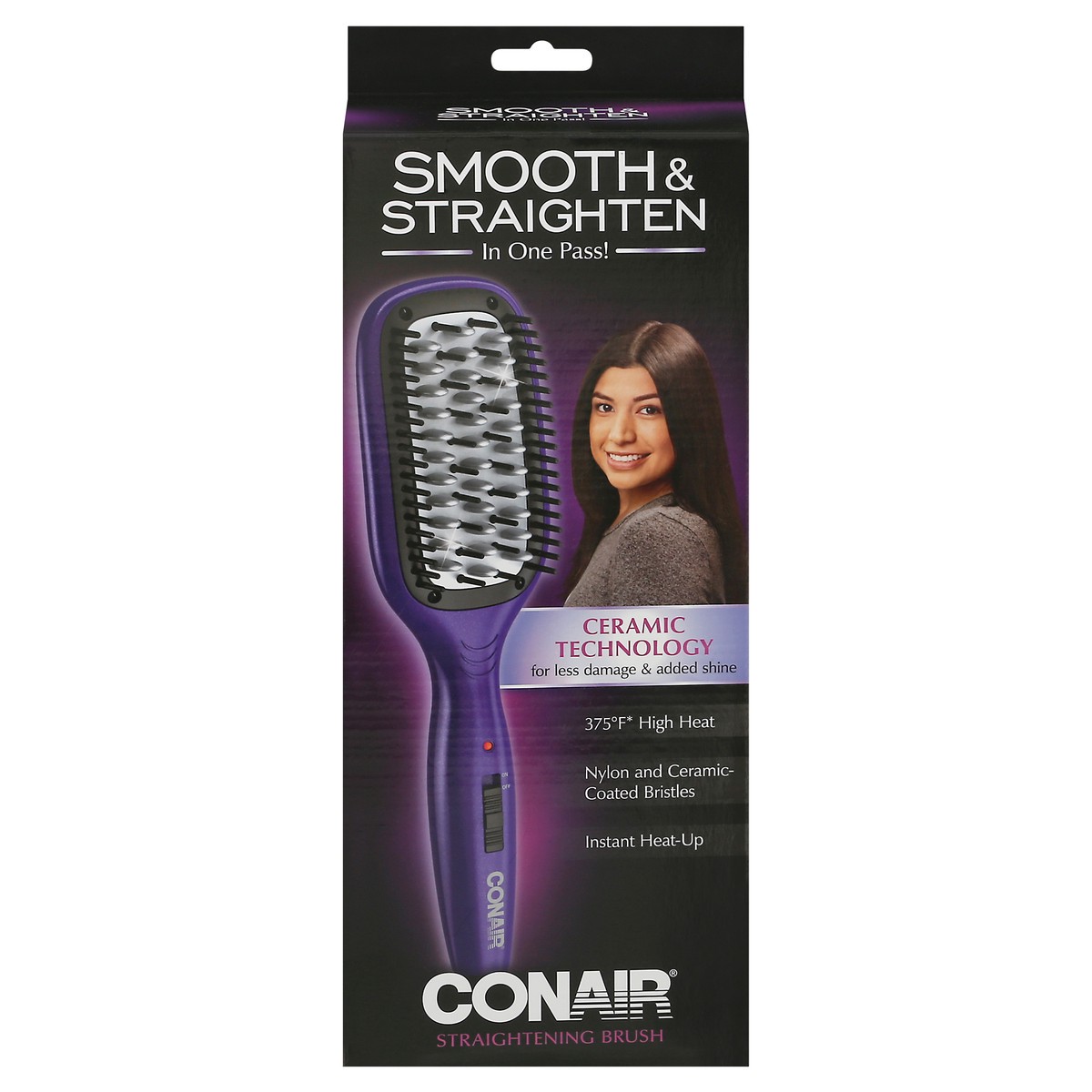 slide 1 of 9, Conair Straightening Brush 1 ea, 1 ct