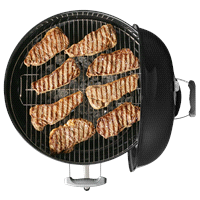 slide 4 of 13, Weber One-Touch Silver 22.5-Inch Kettle Grill - Black, 22.5 in