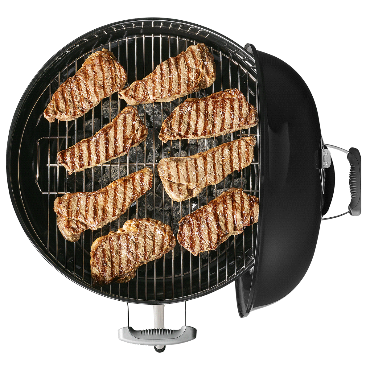 slide 9 of 13, Weber One-Touch Silver 22.5-Inch Kettle Grill - Black, 22.5 in