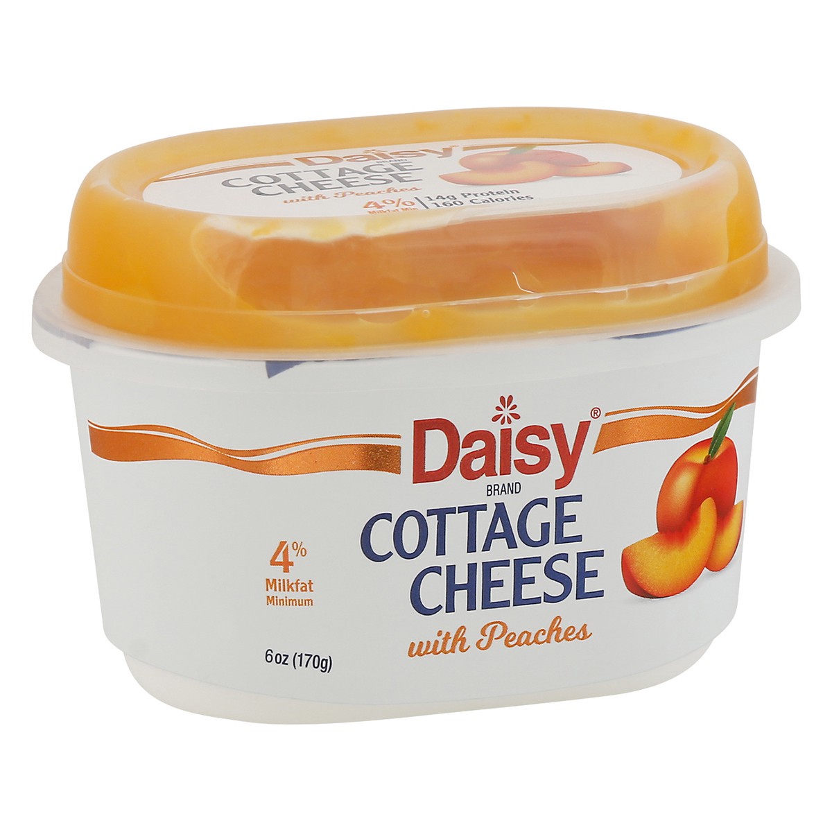 slide 4 of 9, Daisy Cottage Cheese, with Peaches, 4% Milkfat Minimum, 6 oz
