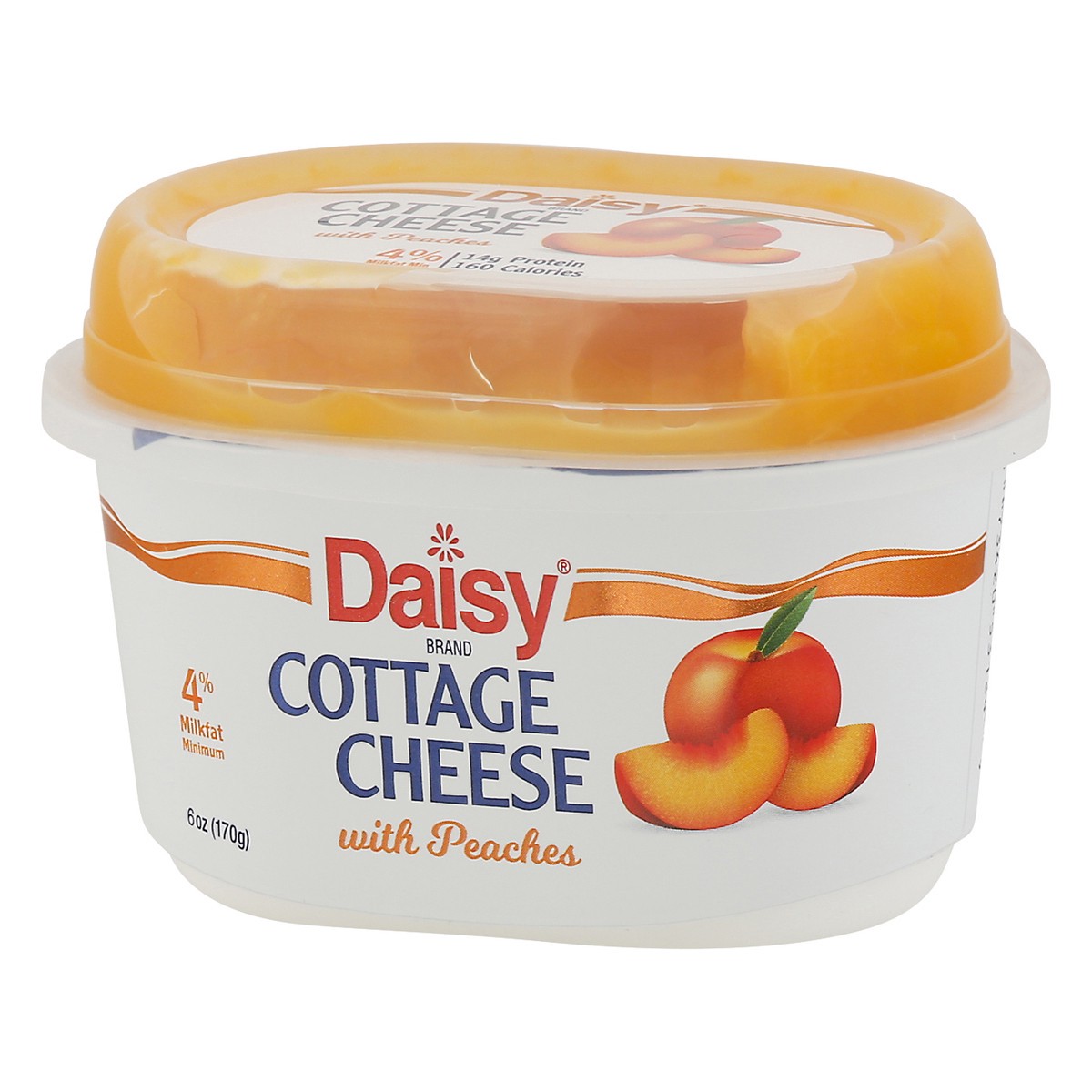 slide 3 of 9, Daisy Cottage Cheese, with Peaches, 4% Milkfat Minimum, 6 oz