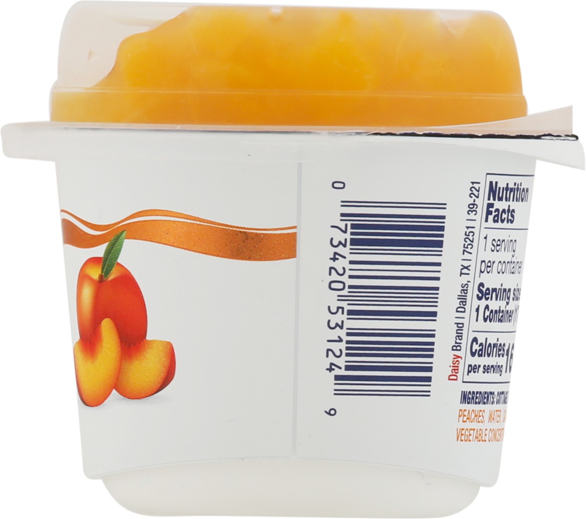 slide 8 of 9, Daisy Cottage Cheese, with Peaches, 4% Milkfat Minimum, 6 oz