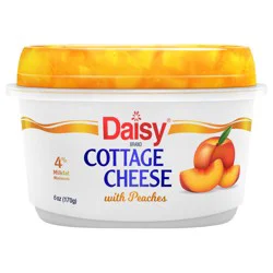 Daisy 4% Milkfat Minimum Cottage Cheese with Peaches - 6 oz