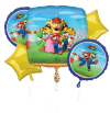 slide 2 of 5, Helium Balloon Bouquet, Mario Bros, 5 Count, 5 ct