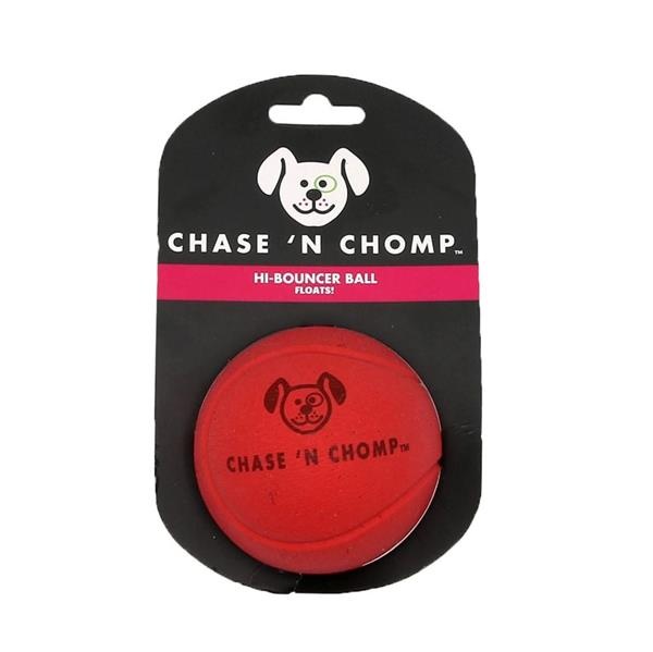 slide 1 of 1, Chase N Chomp Hi-Bouncer Ball Floats Red, 1 ct