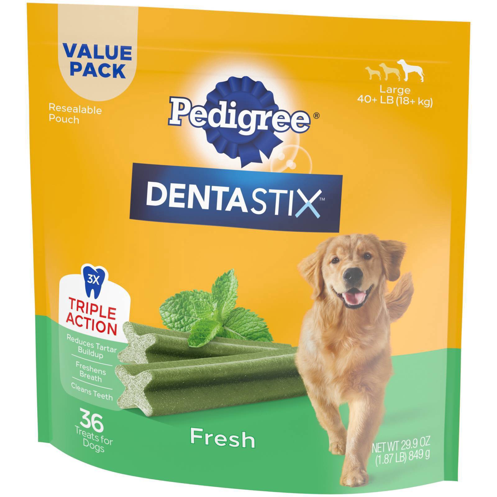 slide 3 of 9, Dentastix Fresh Large Dental Chicken Dental Dog Treats - 36ct, 36 ct