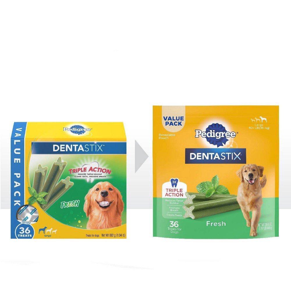 slide 2 of 9, Dentastix Fresh Large Dental Chicken Dental Dog Treats - 36ct, 36 ct