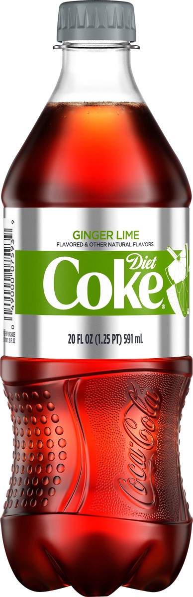 slide 1 of 6, Diet Coke Ginger Lime Cola - 20 oz, 20 oz