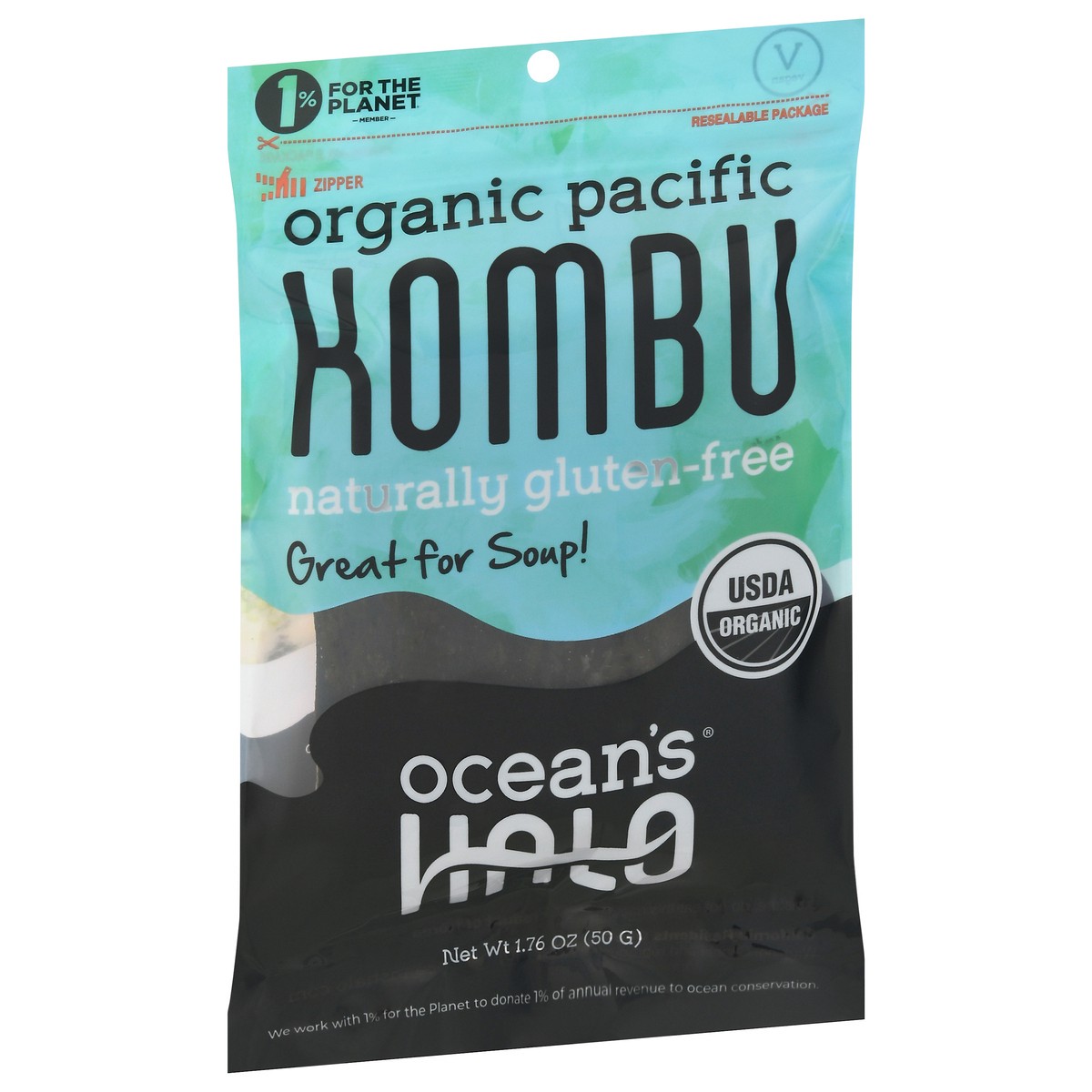 slide 5 of 9, Ocean's Halo Organic Kombu Leaf, 1 ct