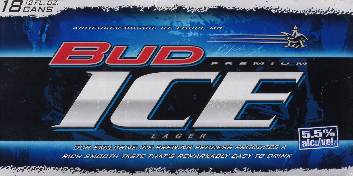 slide 9 of 9, Bud Ice Premium Lager Beer 18 - 12 fl oz Cans, 18 ct