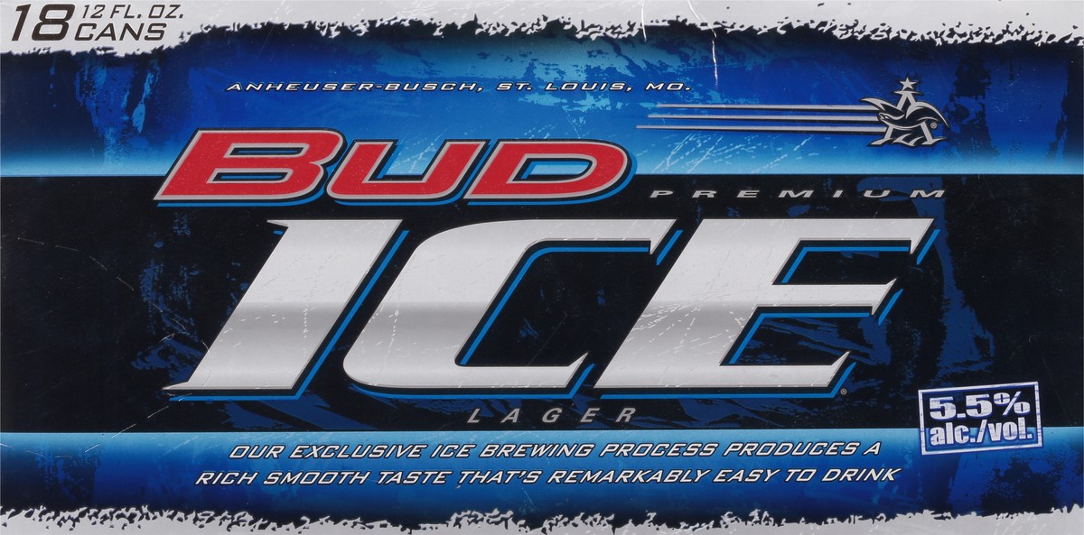 slide 6 of 9, Bud Ice Premium Lager Beer 18 - 12 fl oz Cans, 18 ct