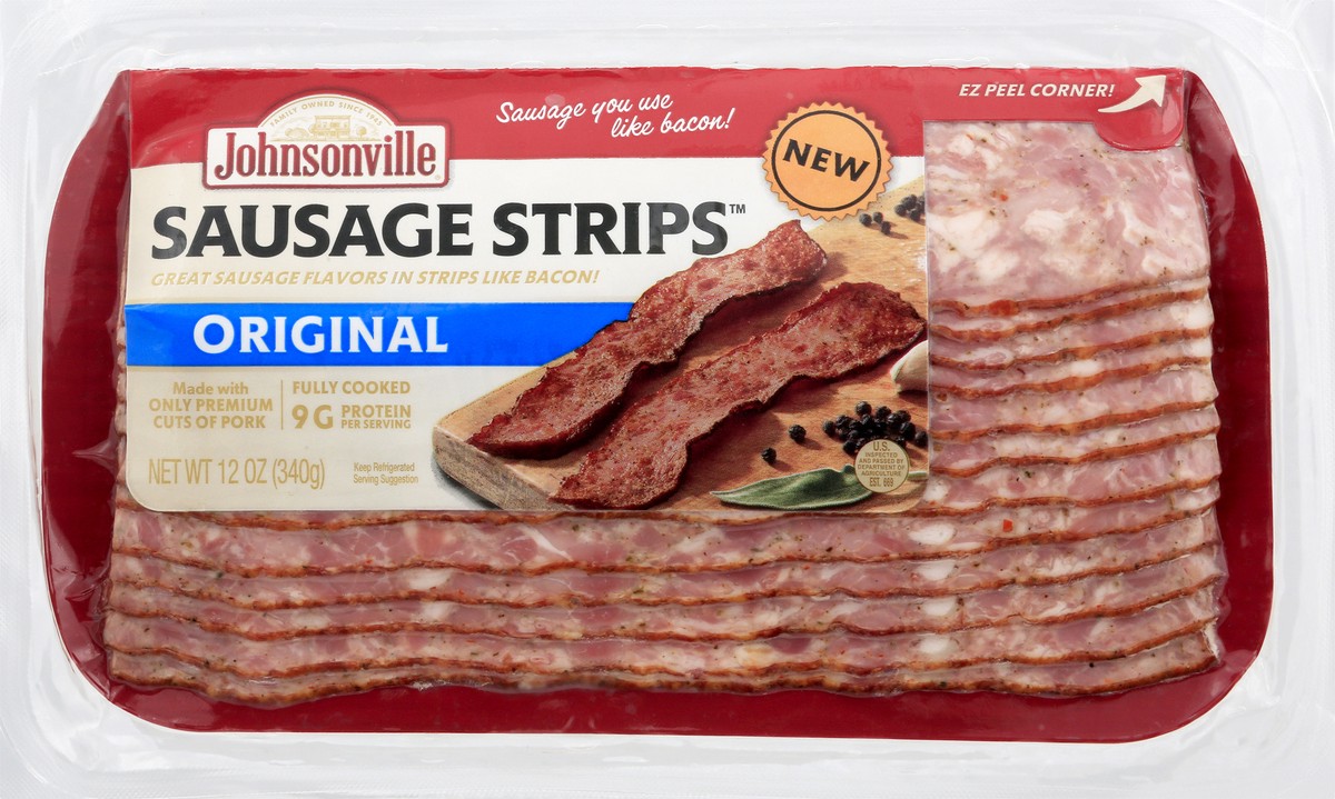 slide 6 of 9, Johnsonville Original Sausage Strips 12 oz, 12 oz