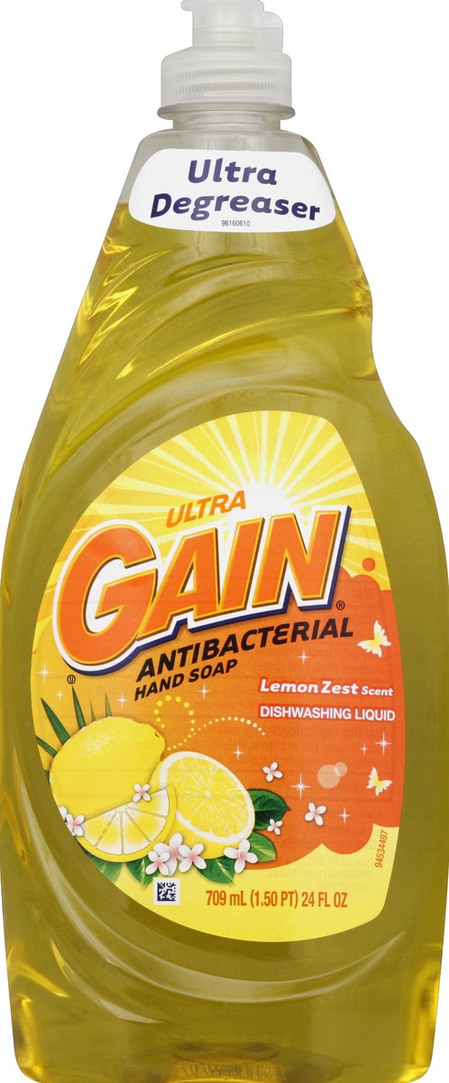 slide 1 of 3, Gain Dishwashing Liquid/Hand Soap 24 oz, 24 oz