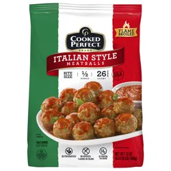 Cooked Perfect Italian Style Meatballs, ½ oz