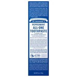 Dr. Bronner's Peppermint All-One Toothpaste, 5 oz