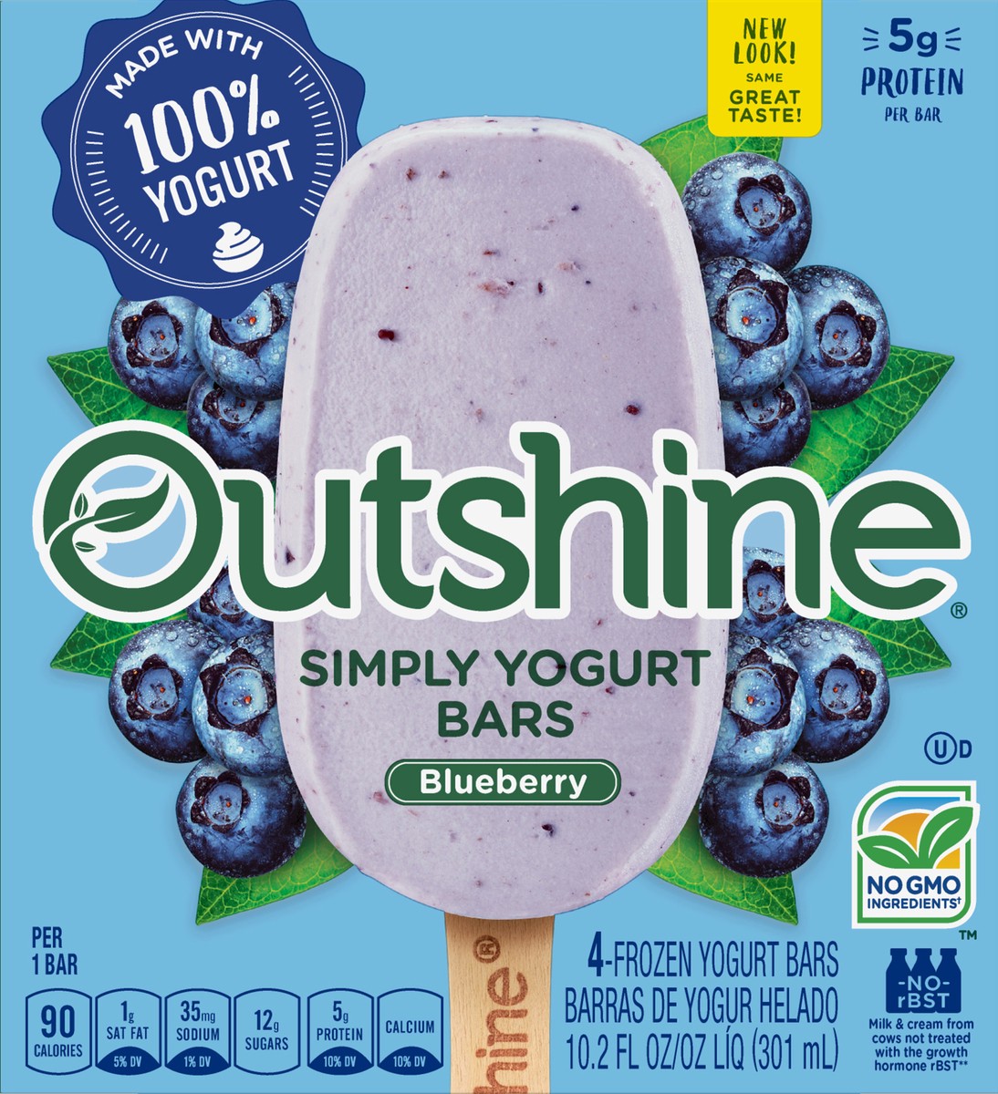 slide 5 of 6, Nestlé Outshine Blueberry Yogurt Bars, 4 ct