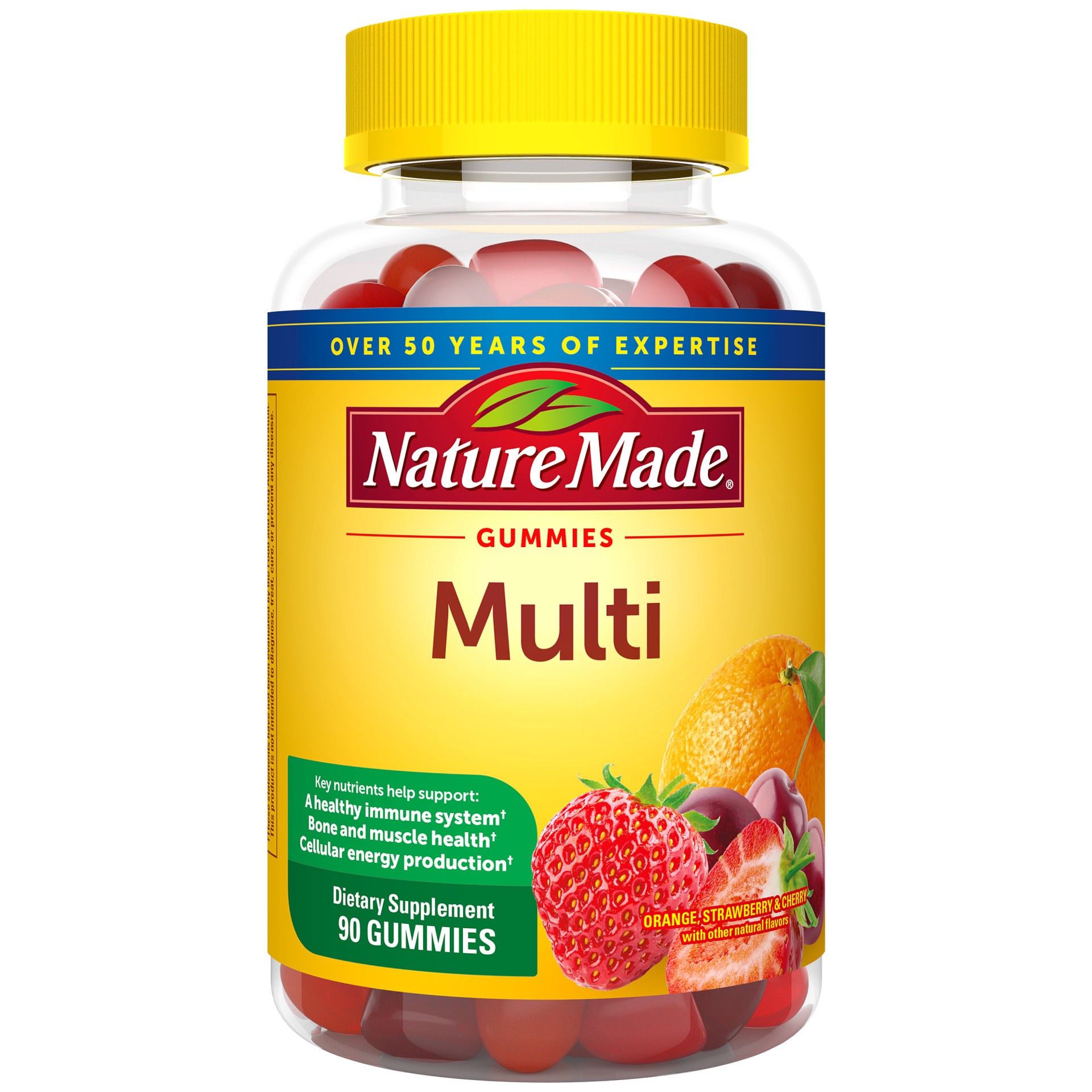 slide 1 of 8, Nature Made Multivitamin Gummies, Dietary Supplement for Daily Nutritional Support, 90 Gummy Vitamins and Minerals, 45 Day Supply, 90 ct