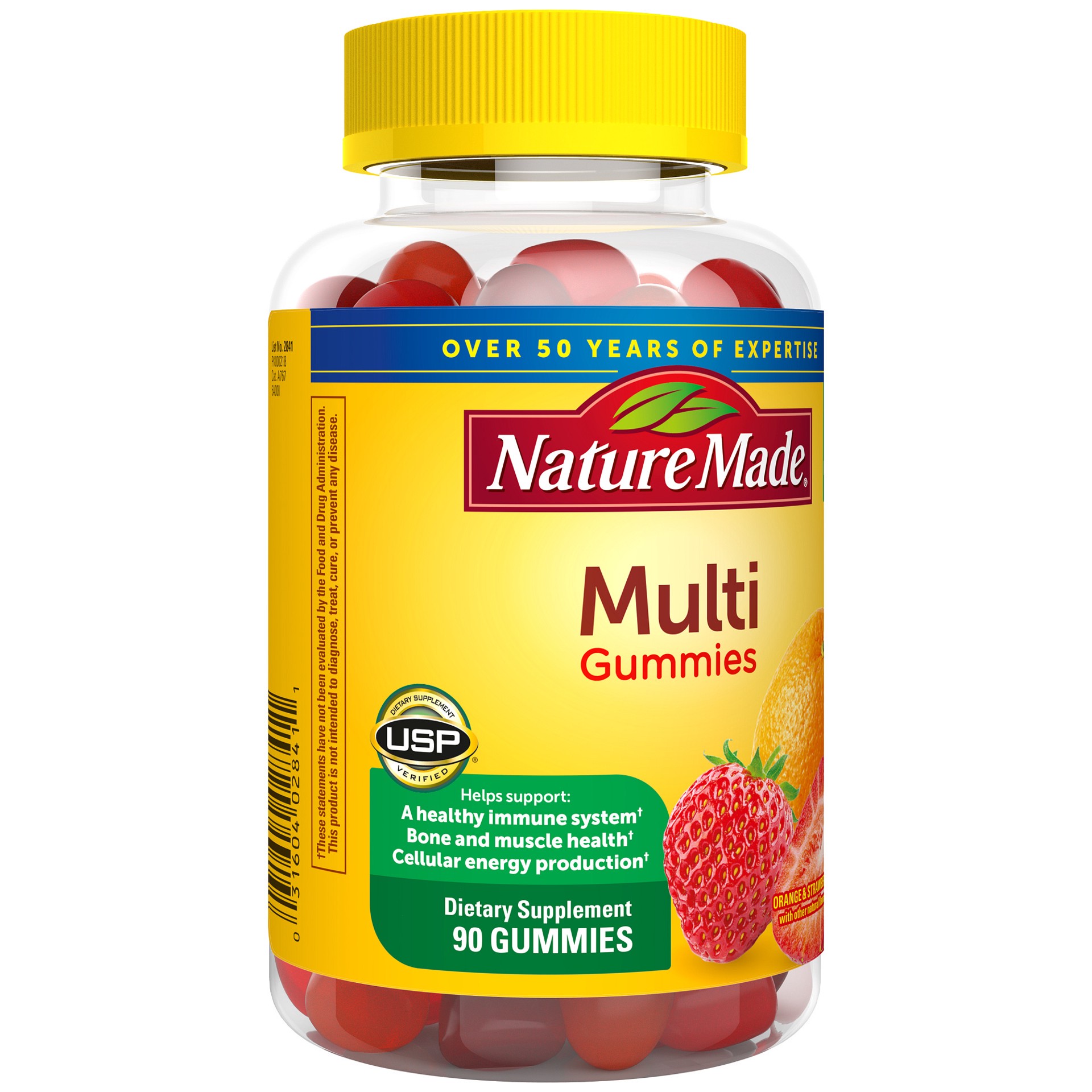 slide 3 of 8, Nature Made Multivitamin Gummies, Dietary Supplement for Daily Nutritional Support, 90 Gummy Vitamins and Minerals, 45 Day Supply, 90 ct