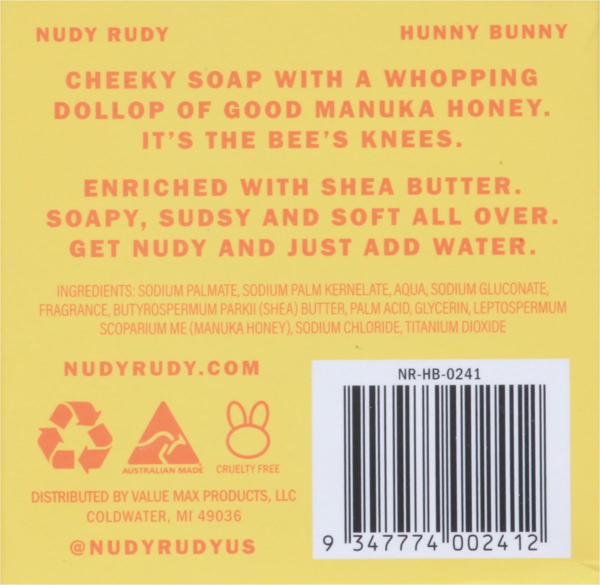 slide 5 of 10, Nudy Rudy Soap, Hunny Bunny, 4.2 oz