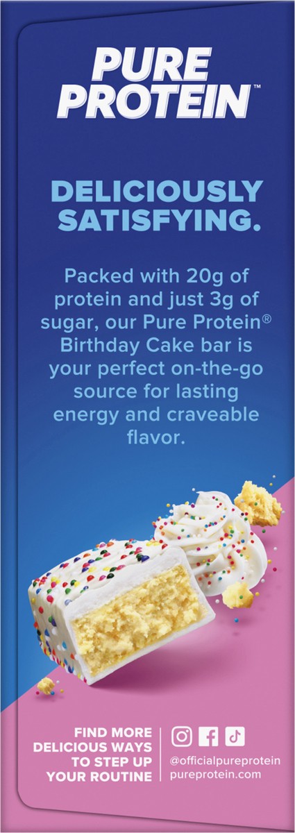 slide 6 of 13, Pure Protein Bars, Birthday Cake, 20 g Protein, 1.76 oz, 4 ct, 4 ct