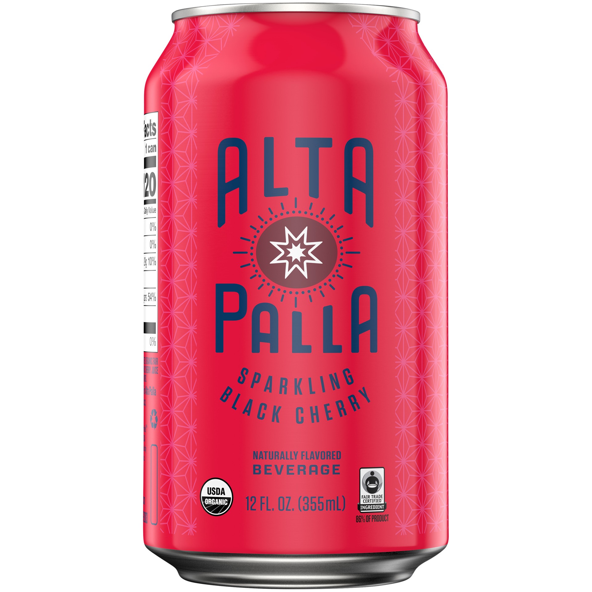 slide 2 of 4, Alta Palla Certified Organic Fair Trade Sparkling Fruit Juice Beverage, Black Cherry- 8 ct, 8 ct