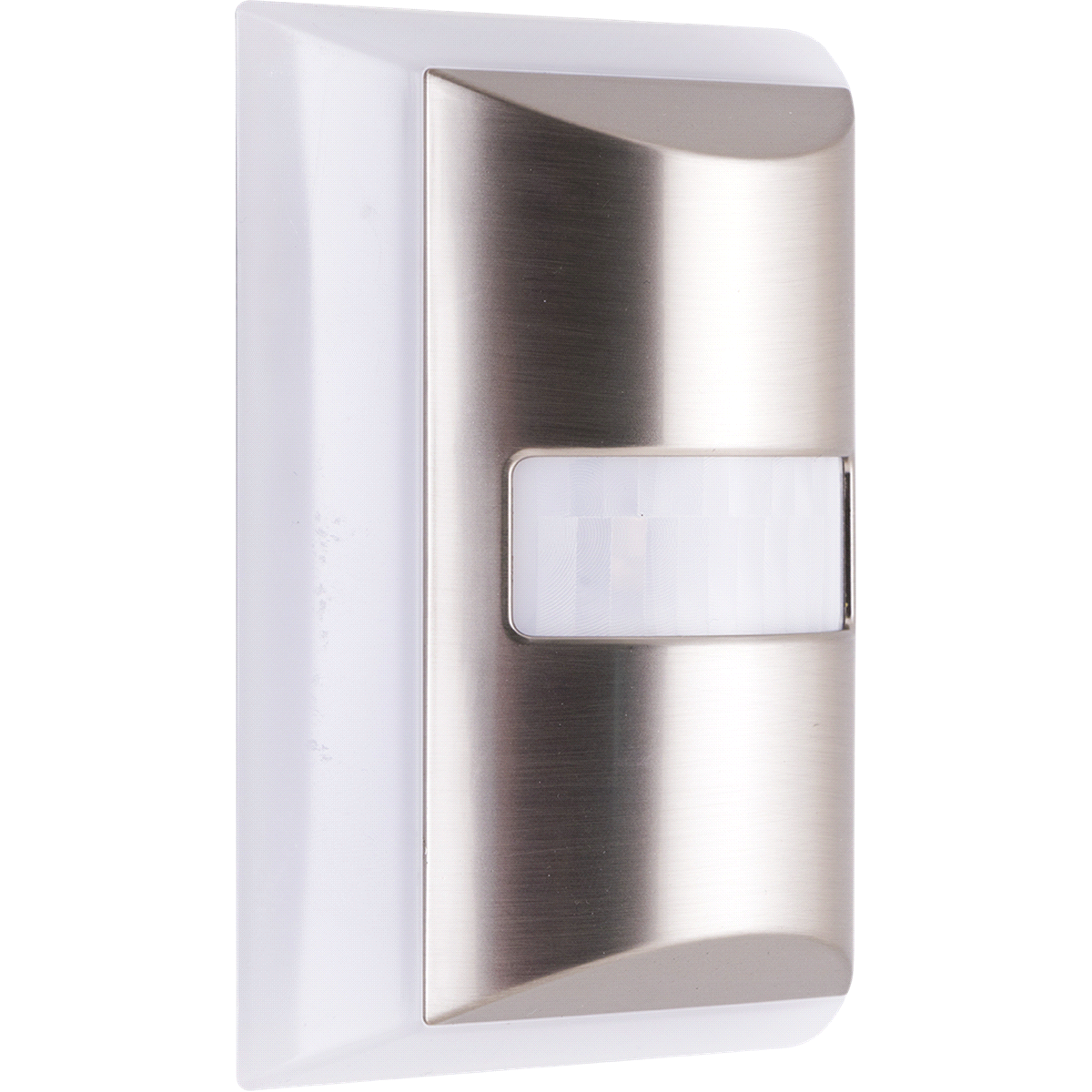 slide 2 of 7, GE LED Amber SleepLite, Plug-In Motion-Activated, Brushed Nickel, 40449, 1 ct