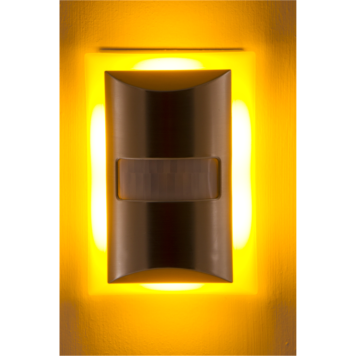 slide 6 of 7, GE LED Amber SleepLite, Plug-In Motion-Activated, Brushed Nickel, 40449, 1 ct