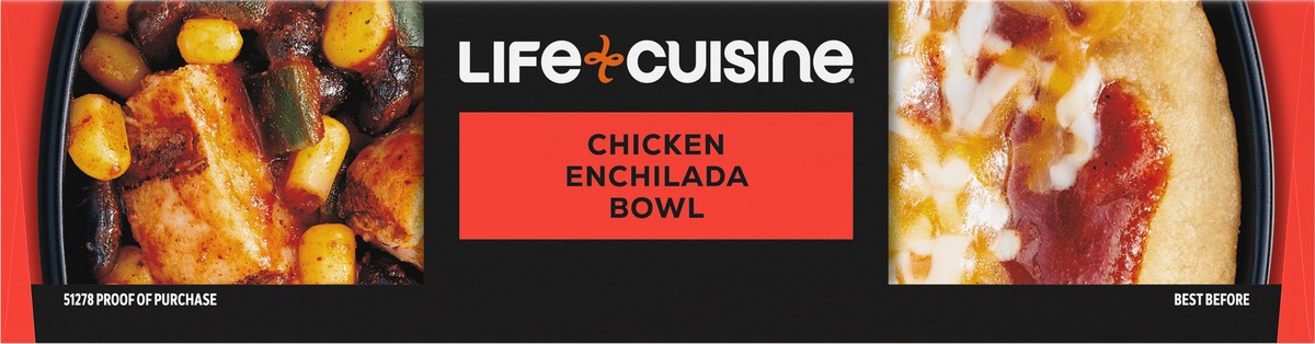 slide 6 of 9, Life Cuisine Frozen Meal Chicken Enchilada Bowl, Protein Lovers Microwave Meal, High Protein Dinner for One, 10 oz