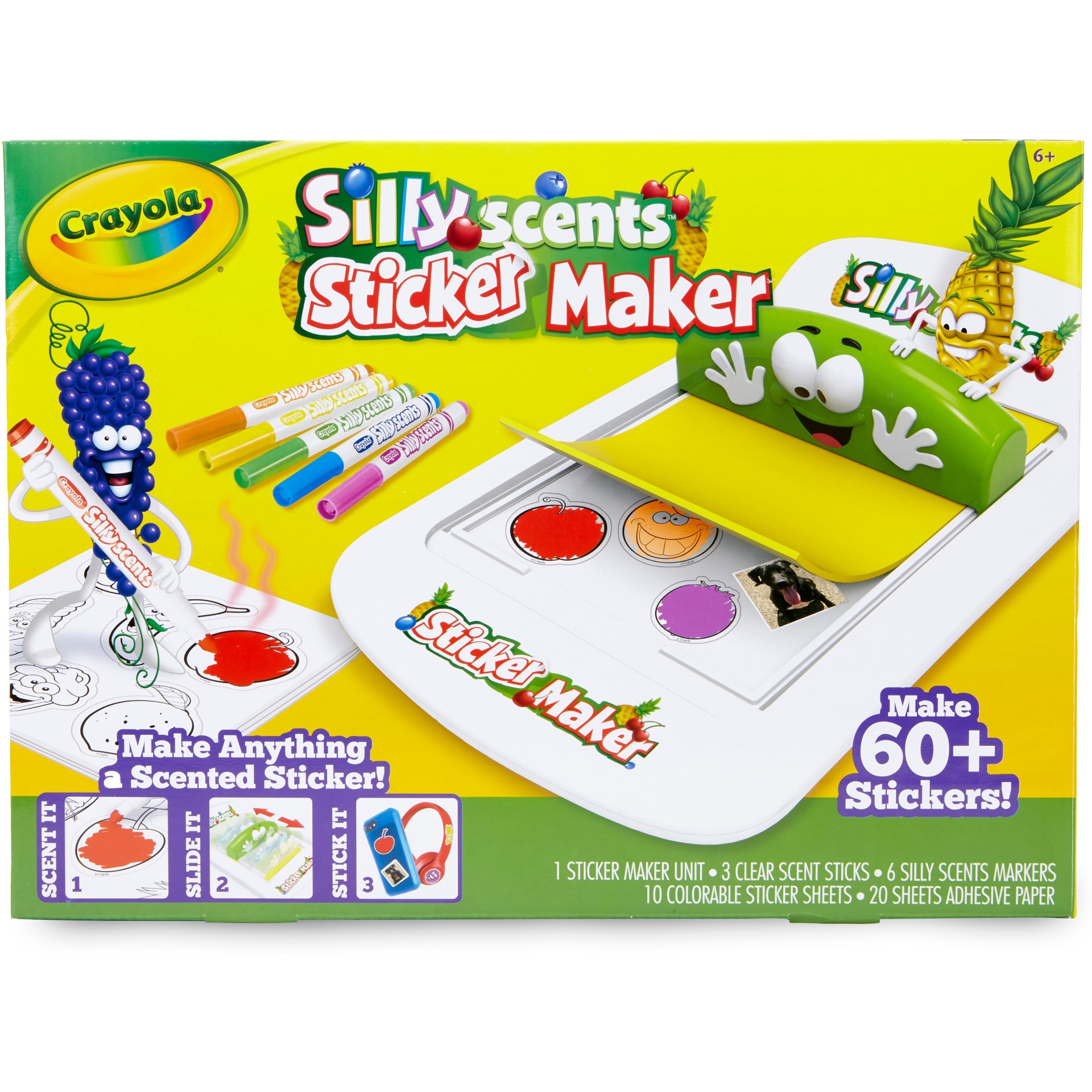 slide 1 of 8, Crayola Silly Scents Sticker Maker, 36 ct