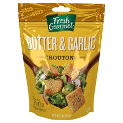 Fresh Gourmet 3oz HMS Butter & Garlic Croutons, Bag