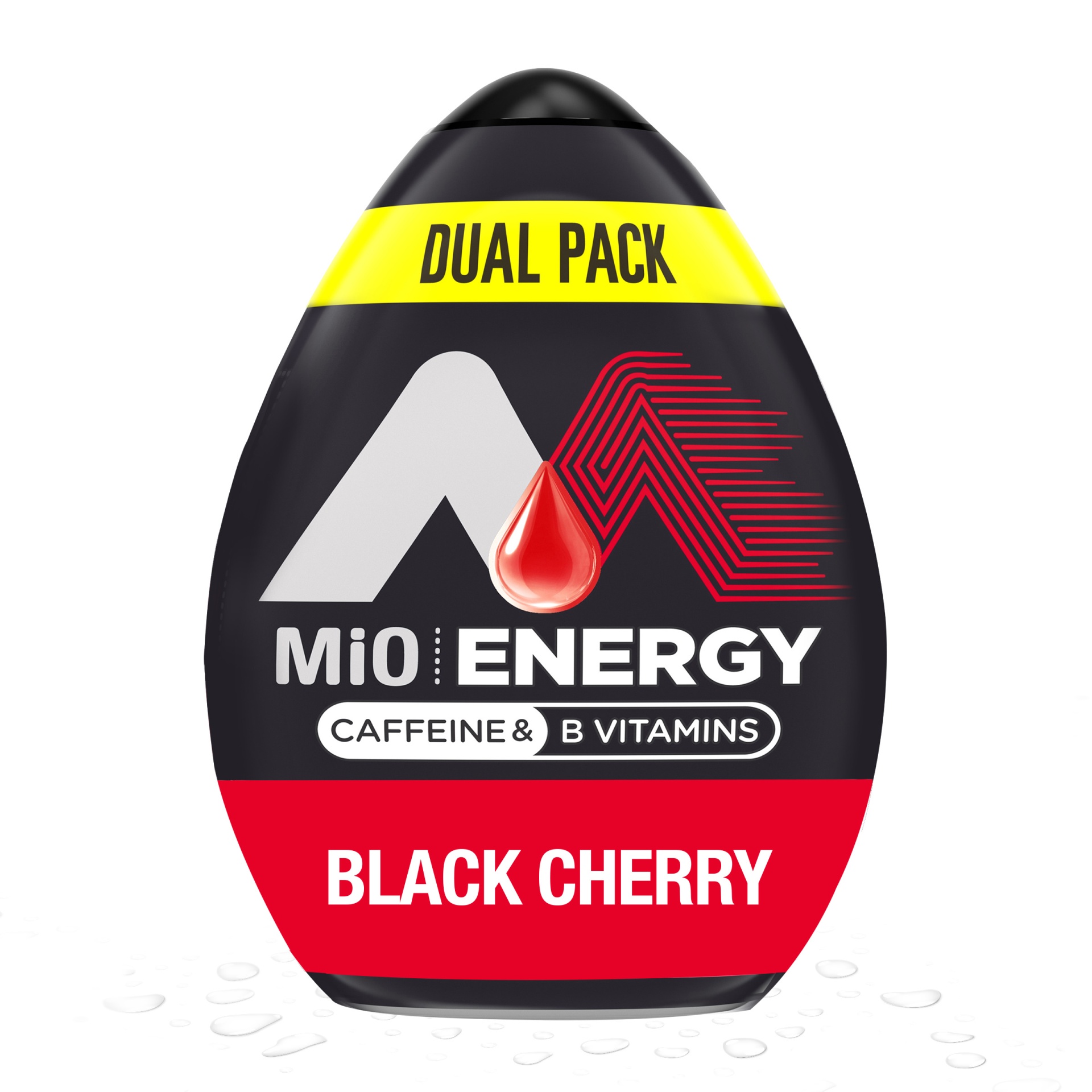slide 1 of 13, MiO Energy Black Cherry Naturally Flavored Liquid Water Enhancer with Caffeine & B Vitamins Dual Pack Pack, 3.24 fl oz