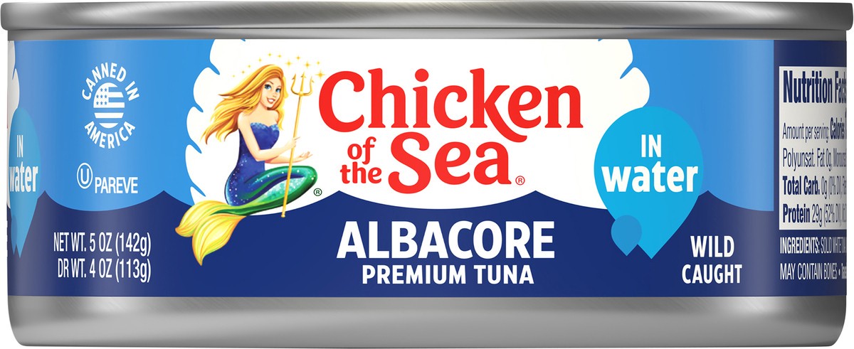 slide 5 of 5, Chicken of the Sea Solid White Premium Albacore Tuna in Water 5 oz, 5 oz