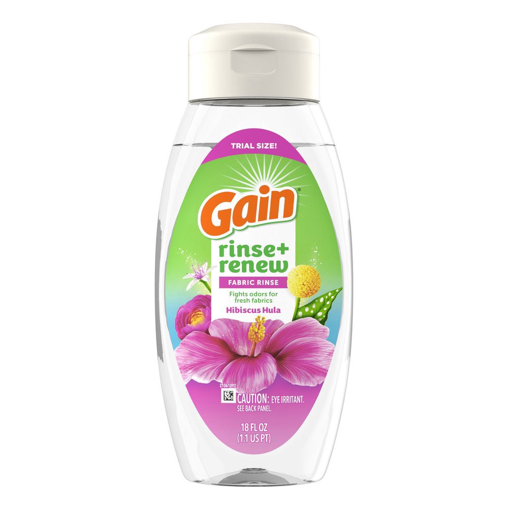 slide 1 of 1, Gain Rinse + Renew Fabric Rinse - Hibiscus Hula, 18 oz