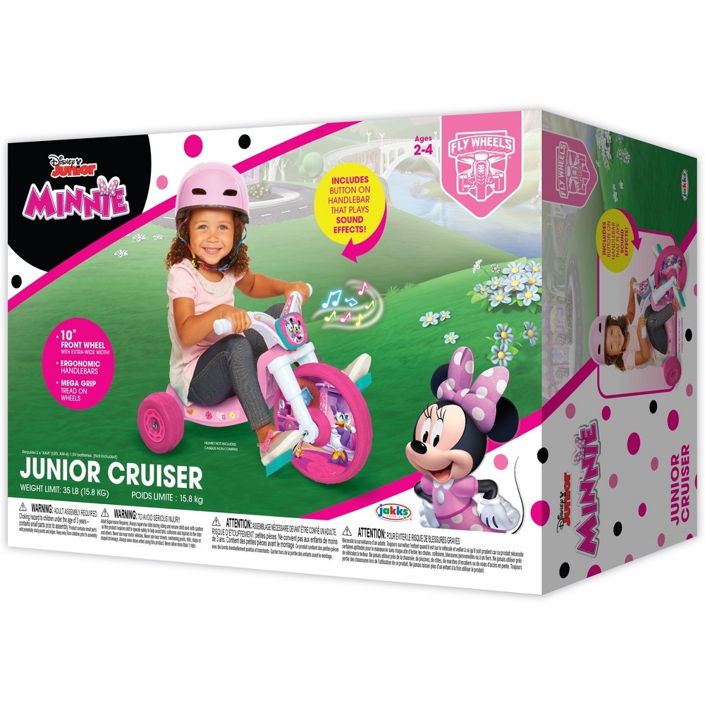 slide 3 of 3, Disney Minnie Mouse Junior Fly Wheel Cruiser Tricycle - Pink, 1 ct