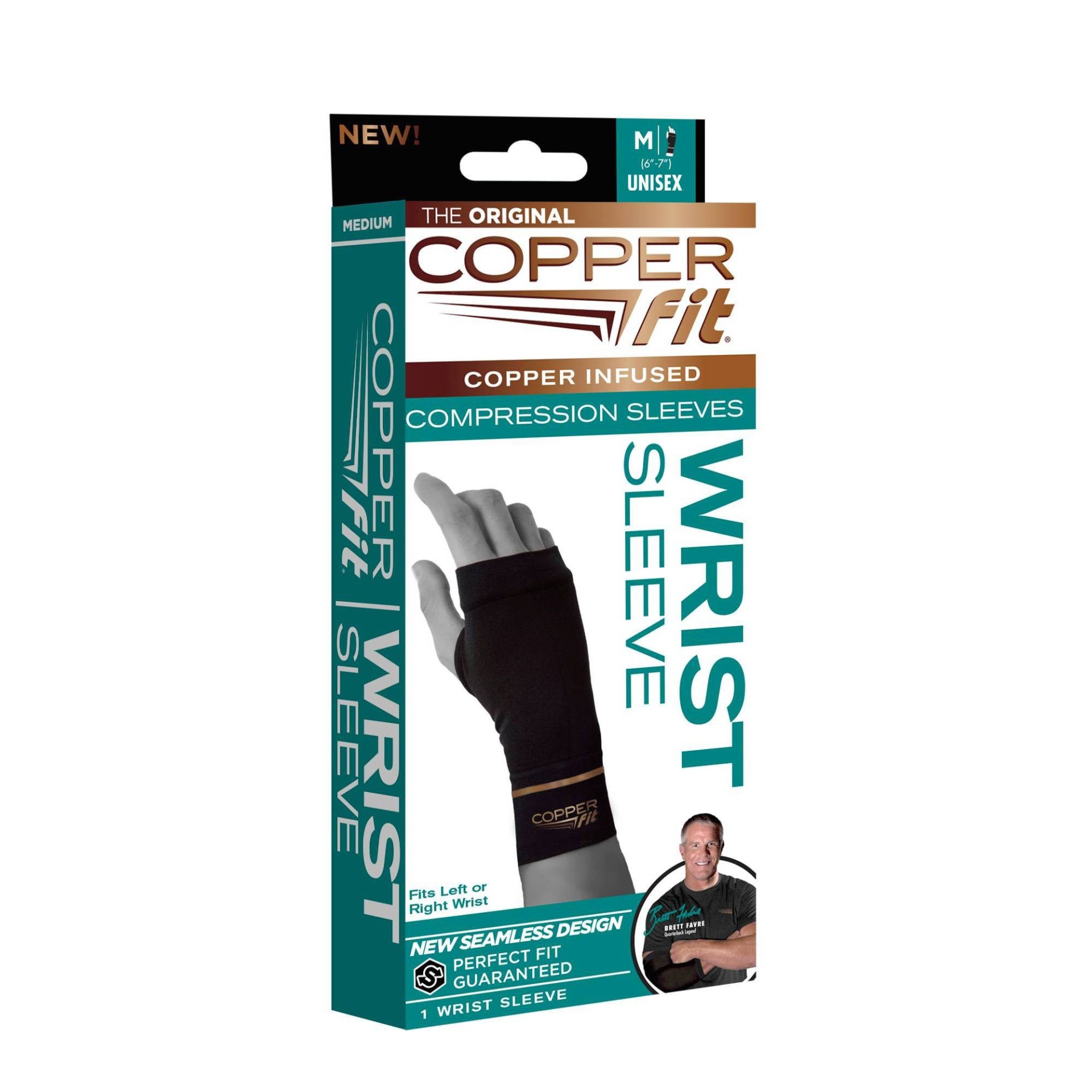 slide 1 of 1, Copper Fit Wrist Relief Sleeve, 1 ct